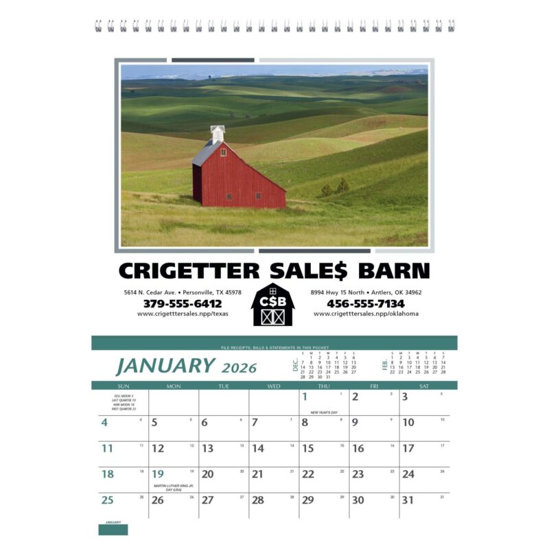 Custom Triumph® Calendars Farm Pocket Calendar - 2