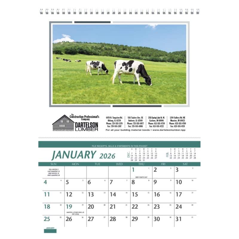 Custom Triumph® Calendars Farm Pocket Calendar
