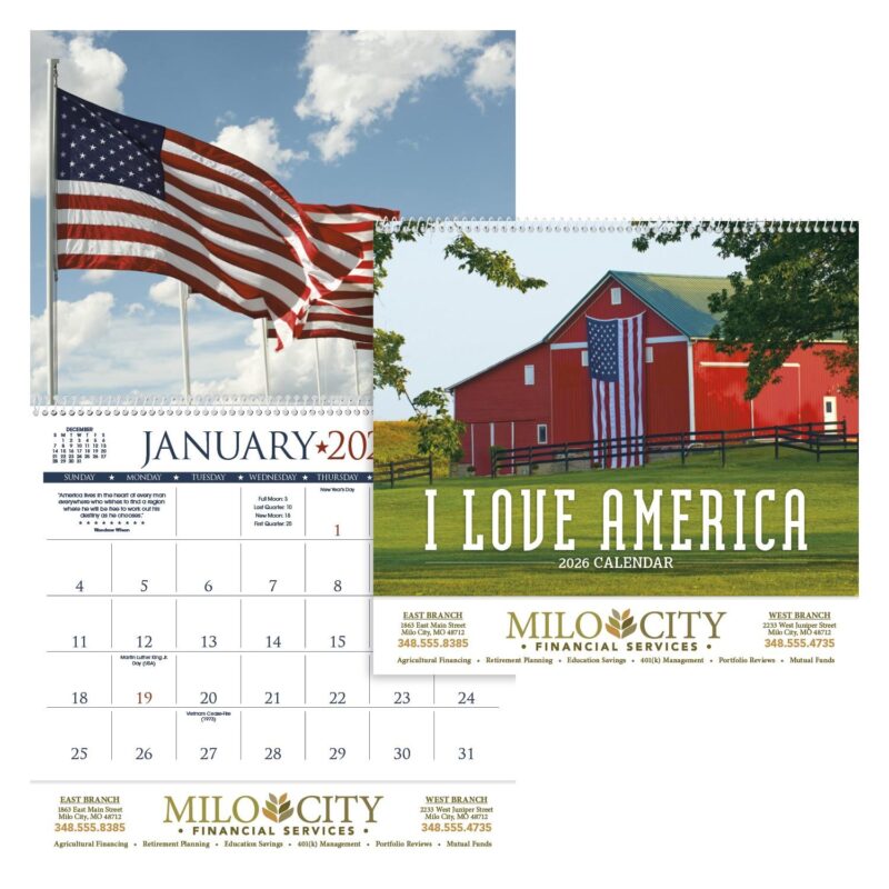 Custom Triumph® Calendars I Love America Calendar