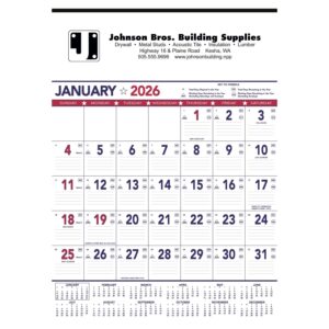 Custom Triumph® Calendars Patriotic Contractor Memo Calendar