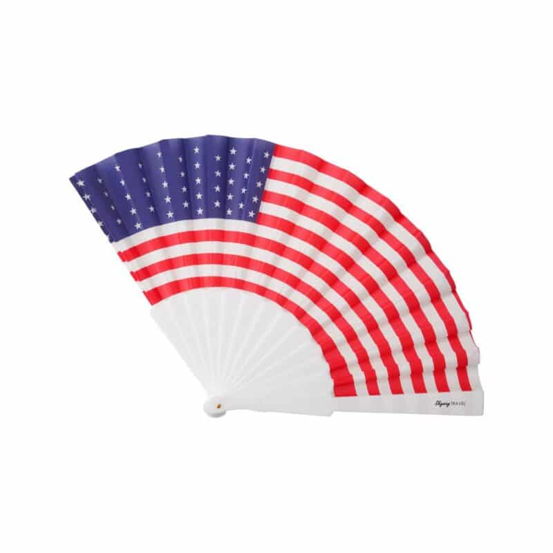 Custom USA Patriotic Folding Handheld Fan