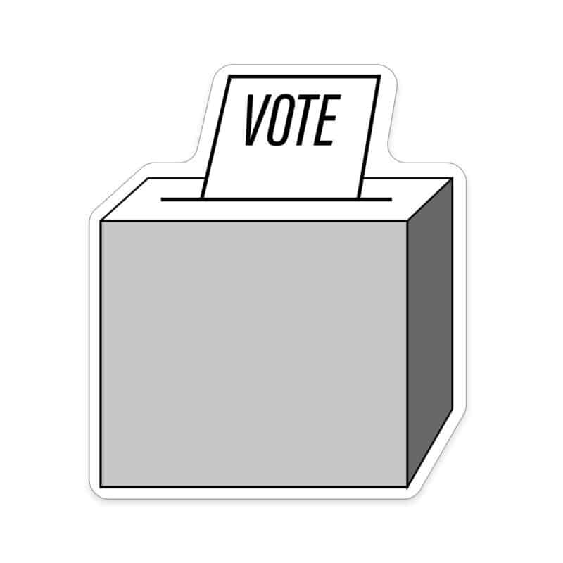 Custom Vote Shaped NoteKeeper™ Magnet 35 Mil - 3