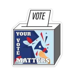 Custom Vote Shaped NoteKeeper™ Magnet 35 Mil