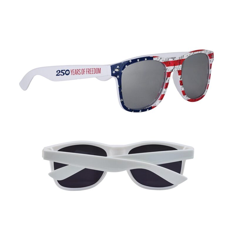 Custom Victory USA Flag Mirror Sunglasses