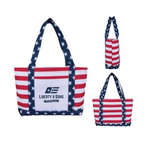 Custom Americana 600D Beach Tote